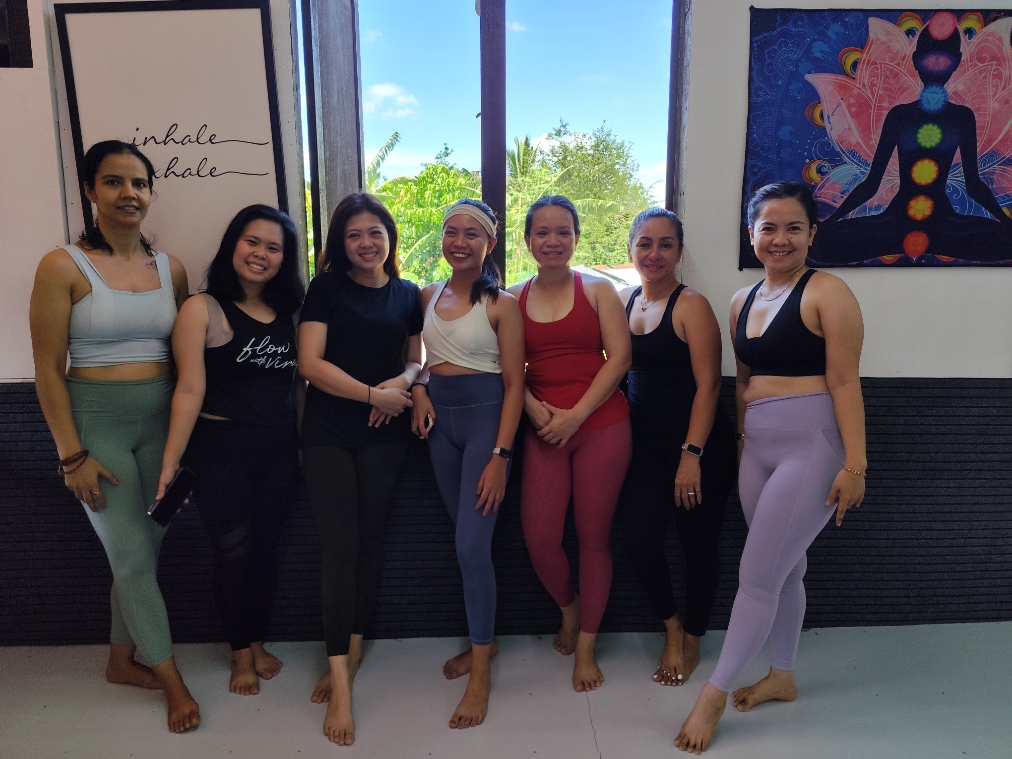 Balay-Yoga community — students posing in the studio